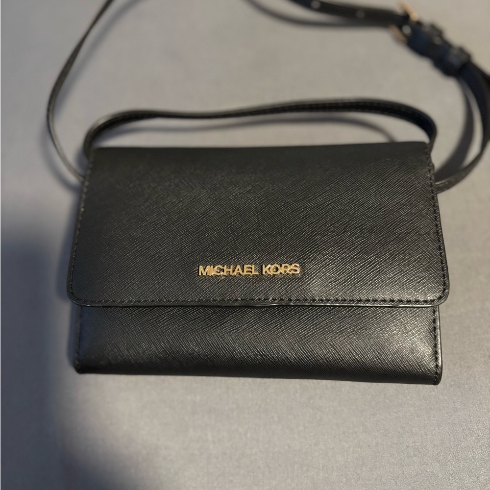 Michael Kors Black Leather Crossbody